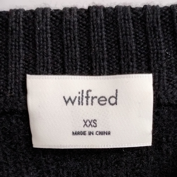 Aritzia WILFRED Sardou Scallop Hem Crop Sweater‎ - Picture 4 of 12